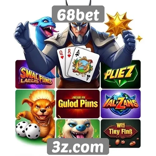 Comparativo entre jogos disponíveis na 68bet